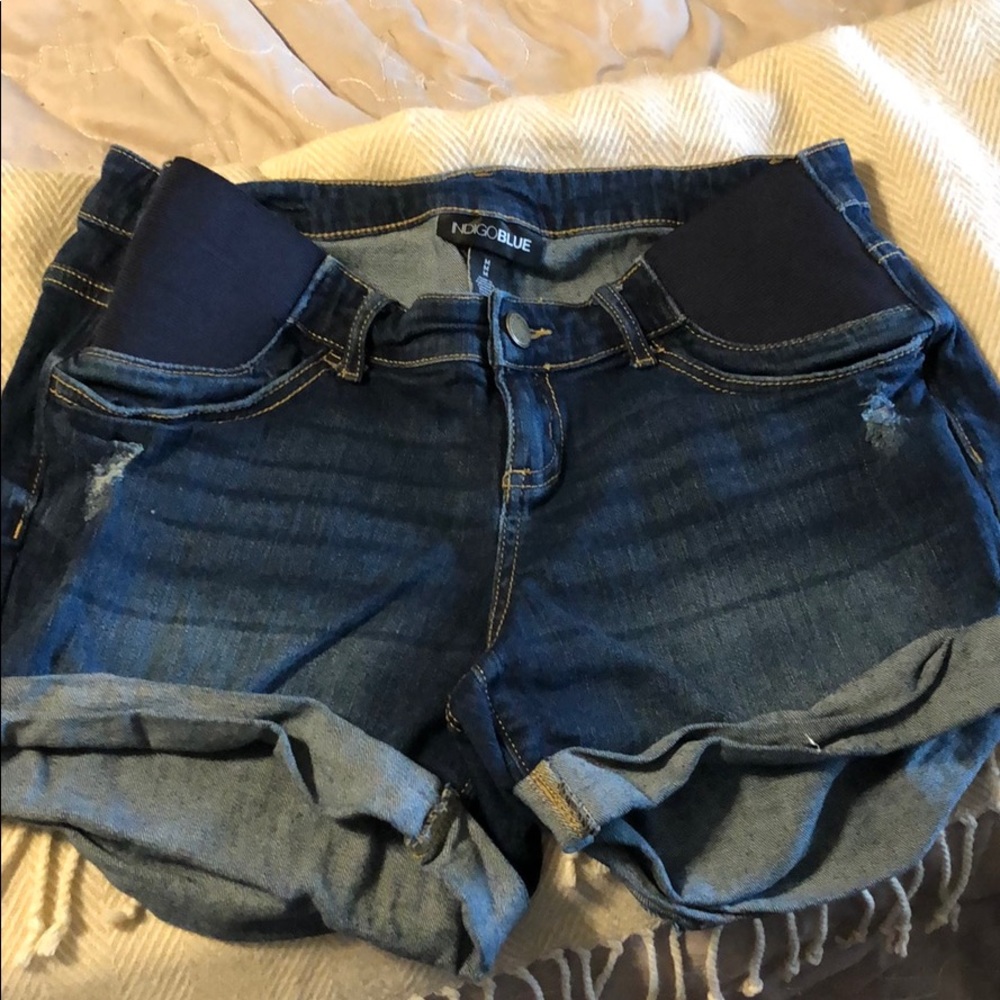 Indigo Blue maternity shorts